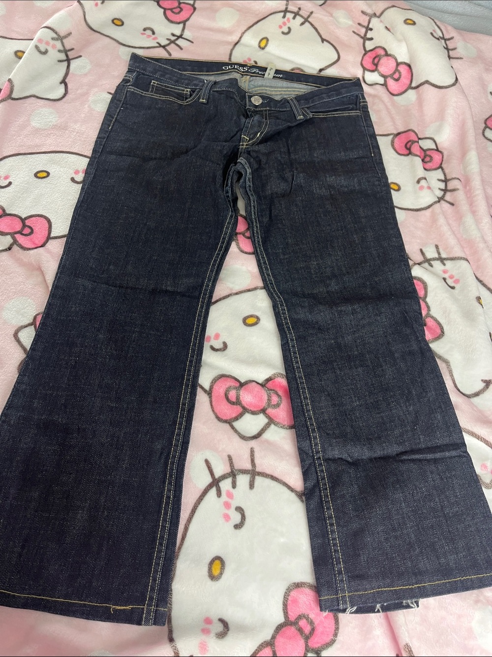 Guess Jeans Dark Blue Wide Leg Women's Jeans